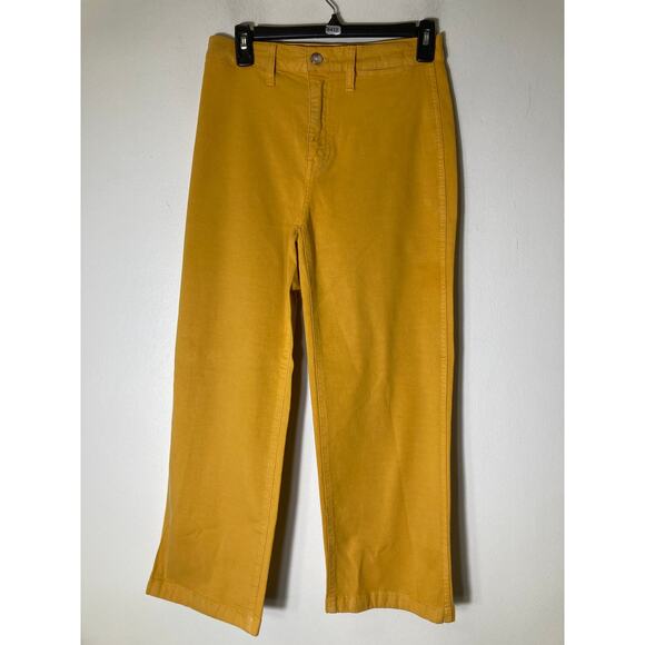 J. Crew Mustard Yellow Flat Front Wide Leg Pants Sz 27 - Picture 1 of 2